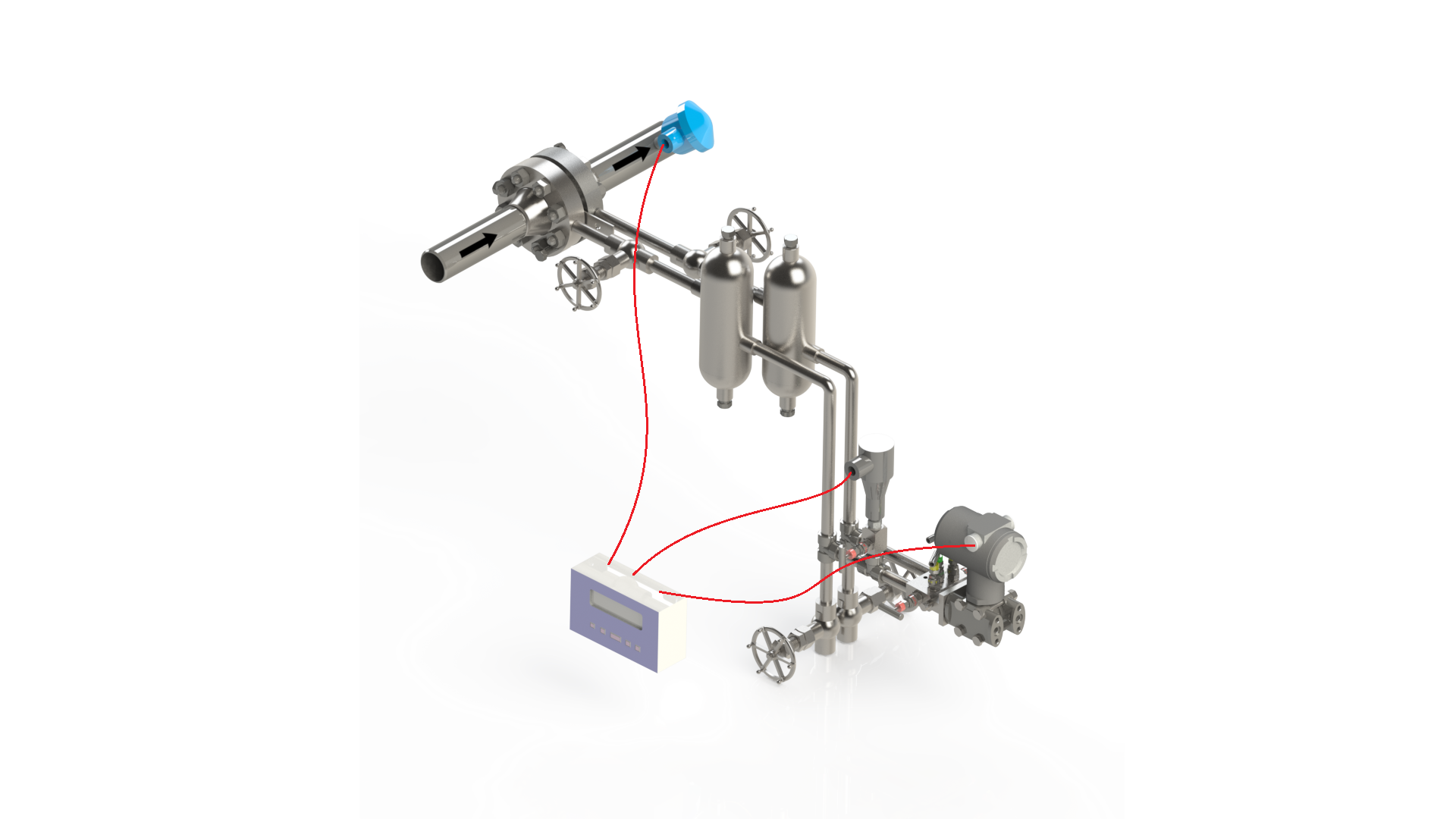 Steam flow meter — socket-weld hook-up assembly